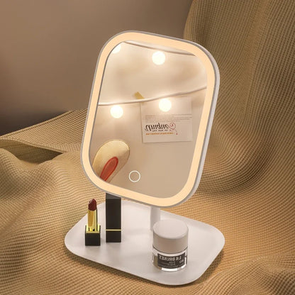 Adjustable Rotating LED Tabletop Vanity Mirror