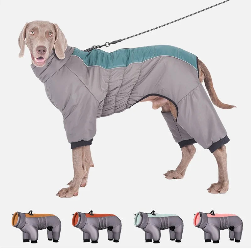 Adjustable Winter Waterproof Four Legged Dog Coat