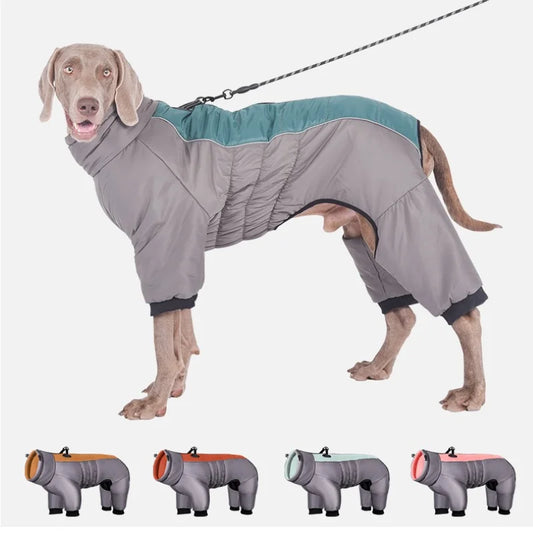 Adjustable Winter Waterproof Four Legged Dog Coat