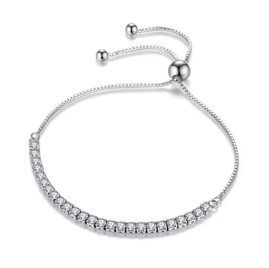 Adjustable sliver bracelet

