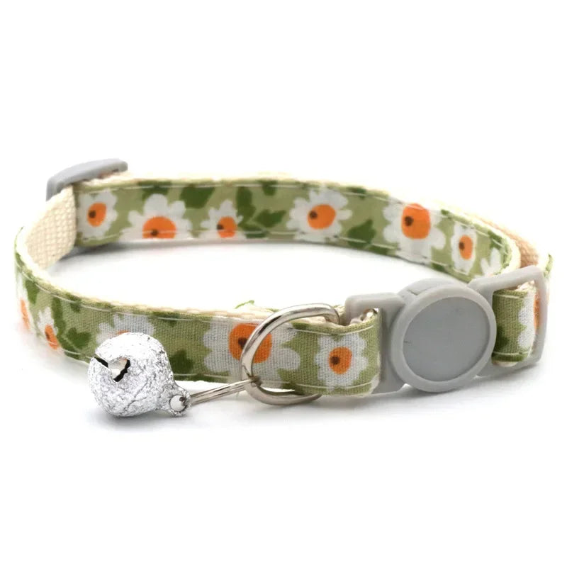 Adjustable Daisy Neck Scarf Small Dog Collar