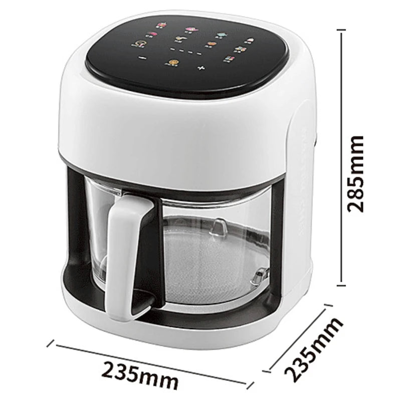 Electric Air Fryer Large Capacity Convection Oven Deep Fryer Without Oil Kitchen 360°Baking Viewable Window Home Appliance