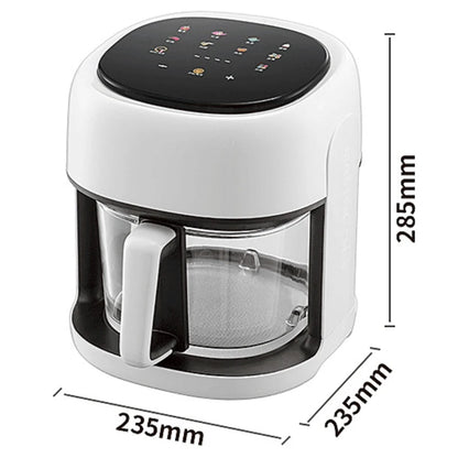 Electric Air Fryer Large Capacity Convection Oven Deep Fryer Without Oil Kitchen 360°Baking Viewable Window Home Appliance
