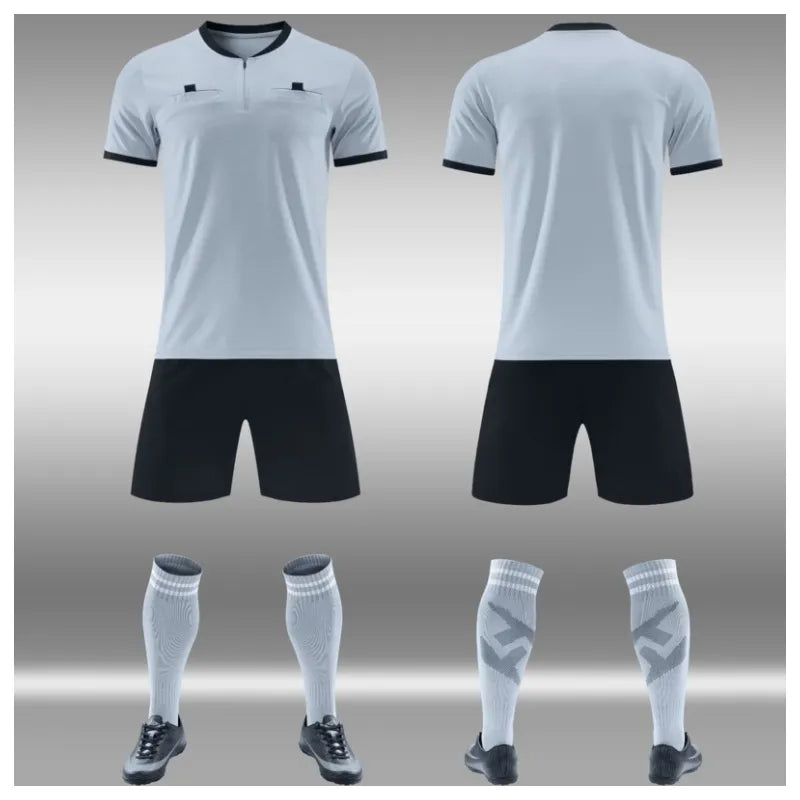 Ensemble de maillot d'arbitre de football professionnel pour hommes