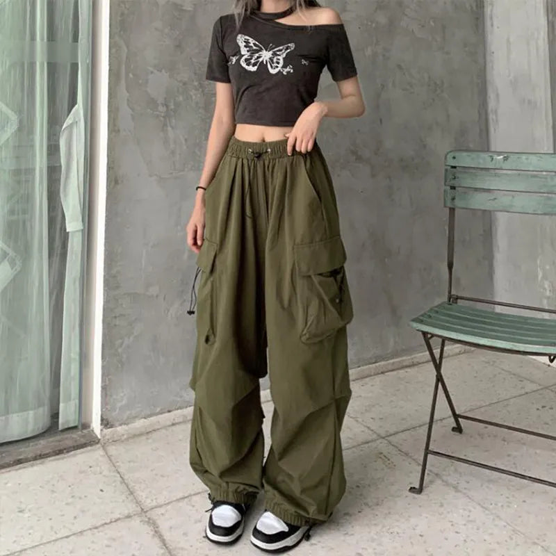 tech pants, wide pants, wide leg pants, drawstring pants, casual pants, wide leg drawstring pants, casual wide leg pants, wide leg trousers