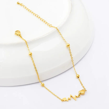 Stainless Steel Love Heart  Anklet Jewelry