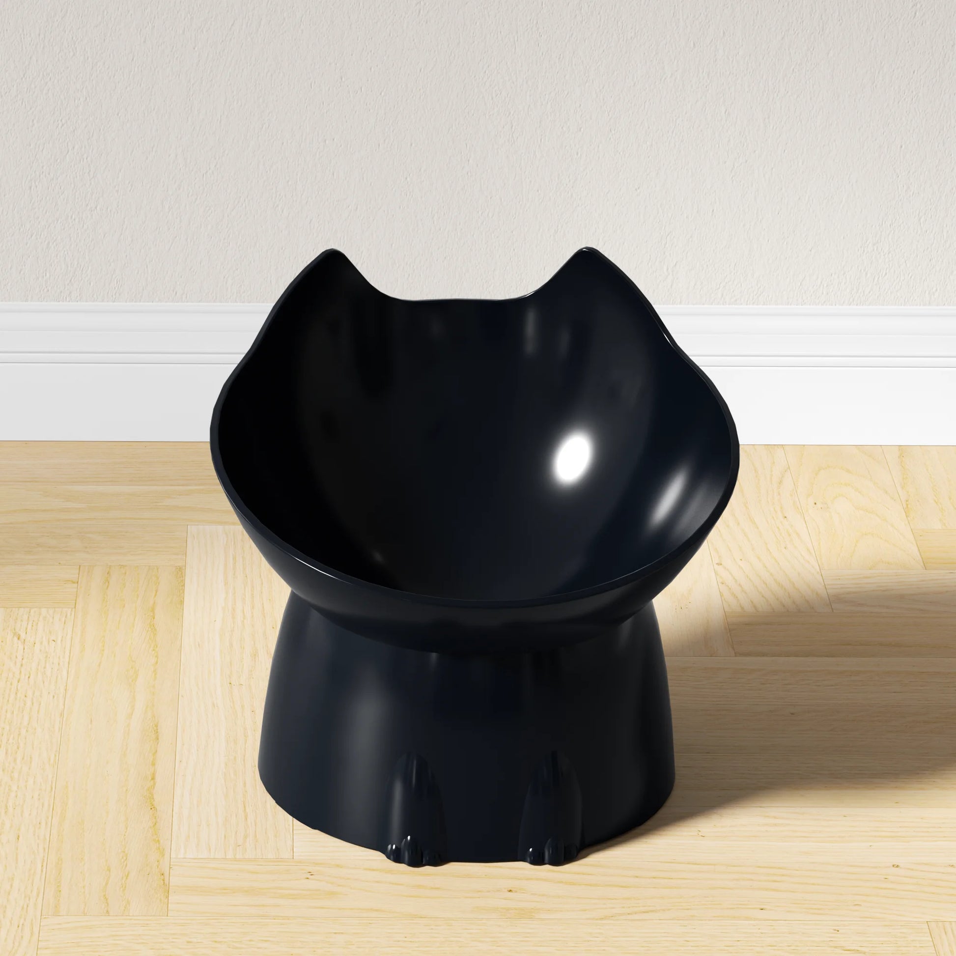 Anti-Tip Plastic Raised Whisker Ware Elevated Cat Bowl