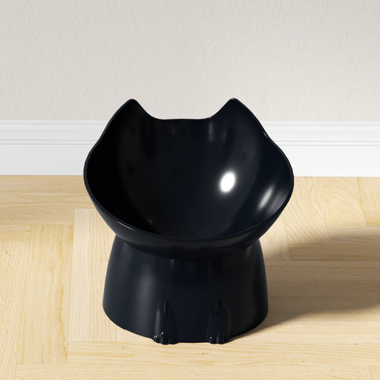 Anti-Tip Plastic Raised Whisker Ware Elevated Cat Bowl