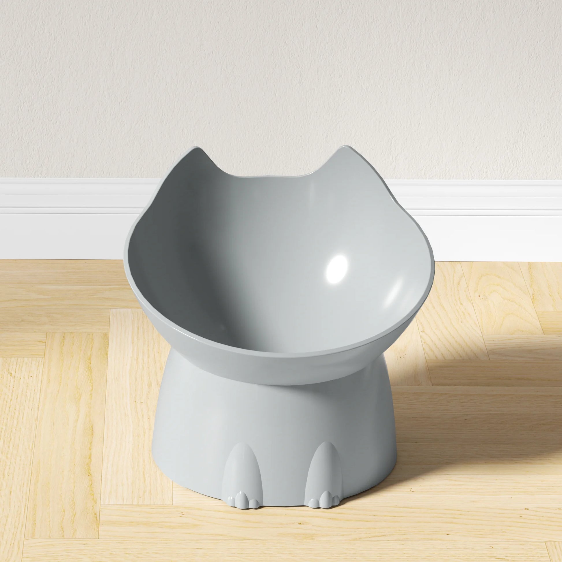 Anti Tip Plastic Raised Whisker Ware Elevated Cat Bowl