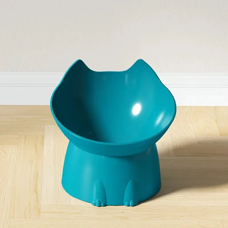 Anti Tip Plastic Raised Whisker Ware Elevated Cat Bowl