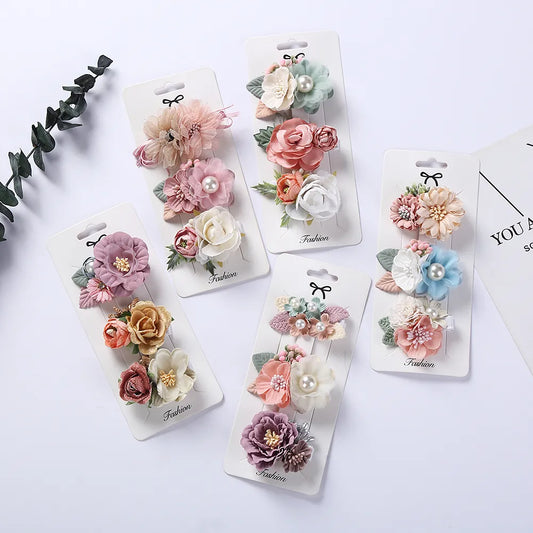 Artificial Flower Hair Clips

