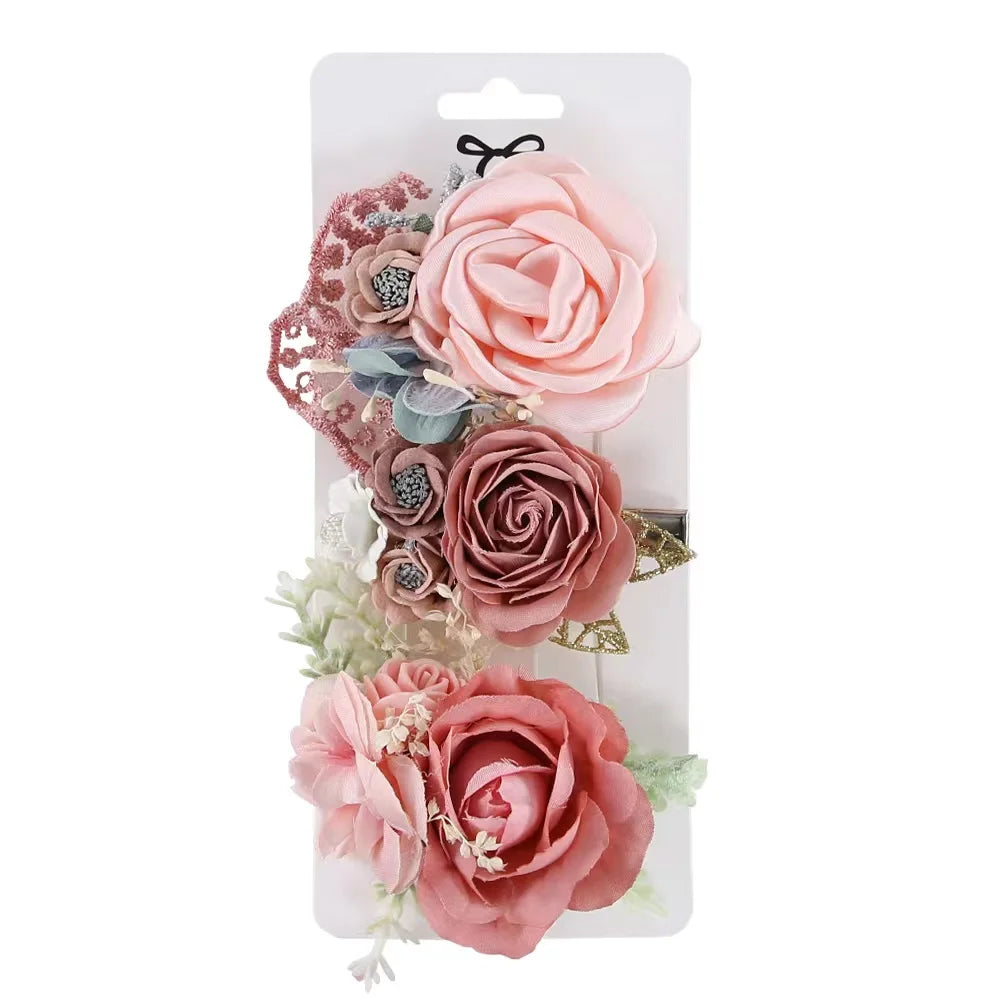 Artificial Flower Hair Clips

