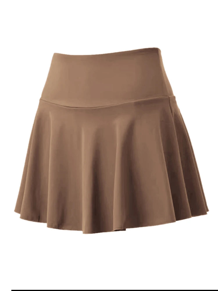 Quick-Dry Athletic Pleated Tennis Shorts
