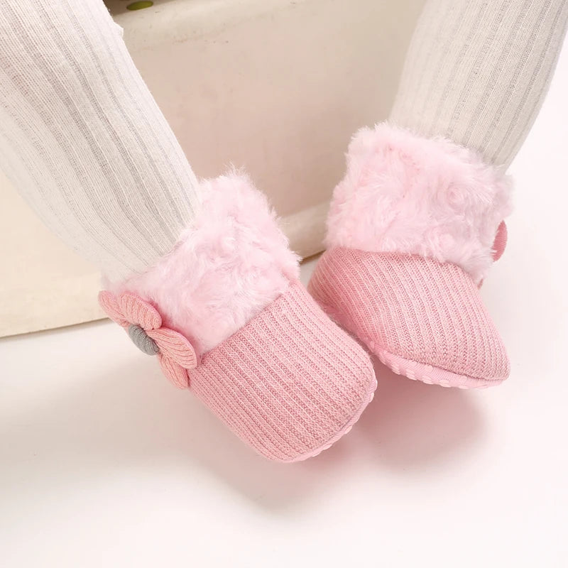 Autumn Pink Warm Baby Shoes
