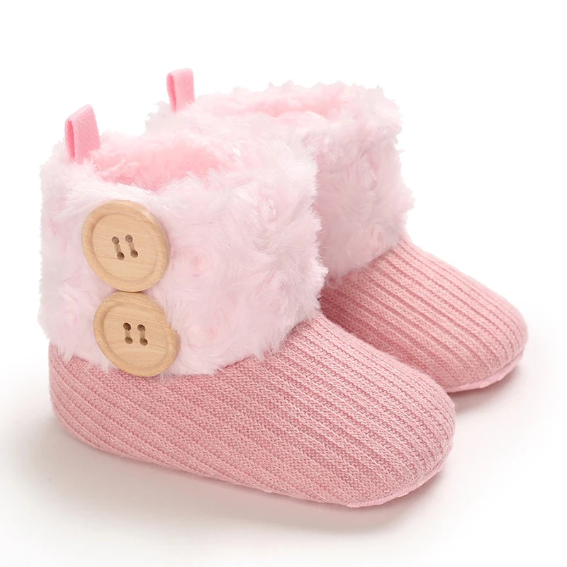 Autumn Pink Warm Baby Shoes