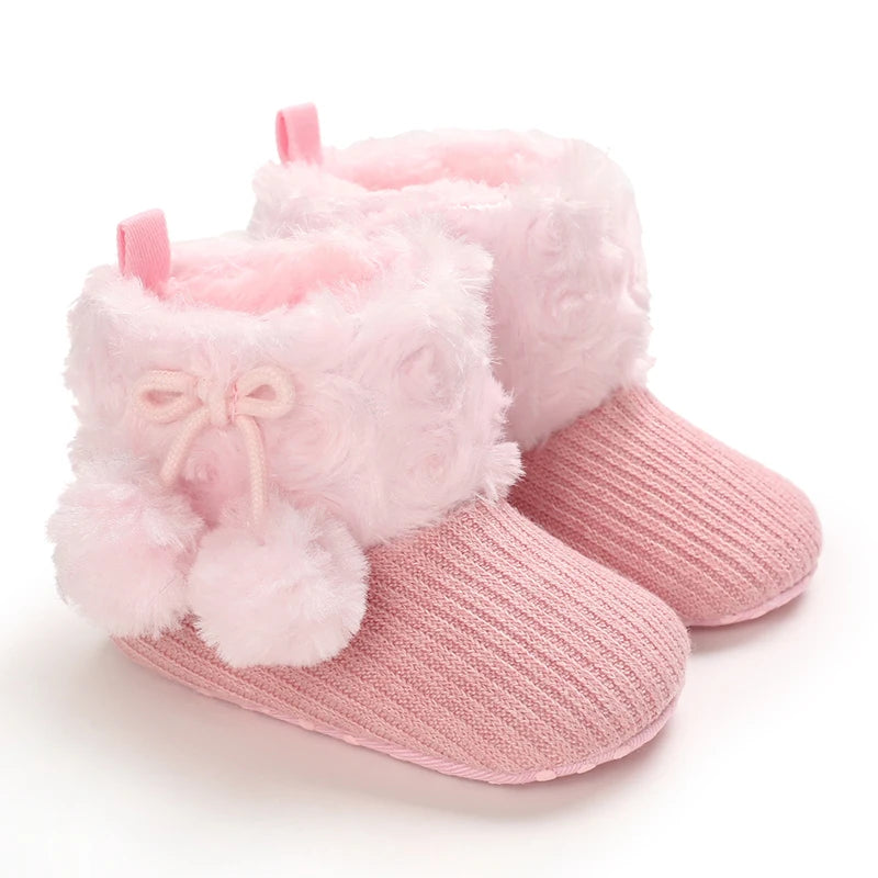 Autumn Pink Warm Baby Shoes