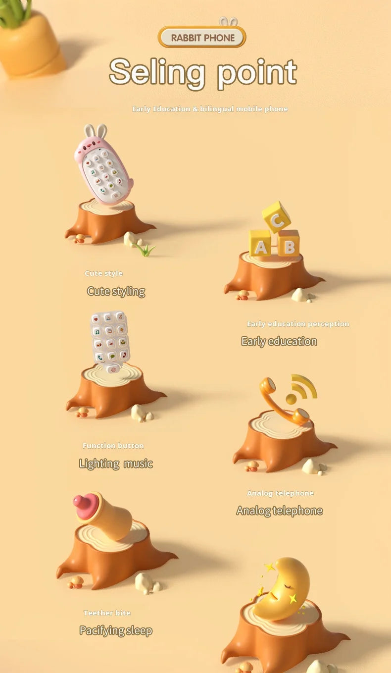 Baby Phone Toy Music Sound Telephone Sleeping Toys