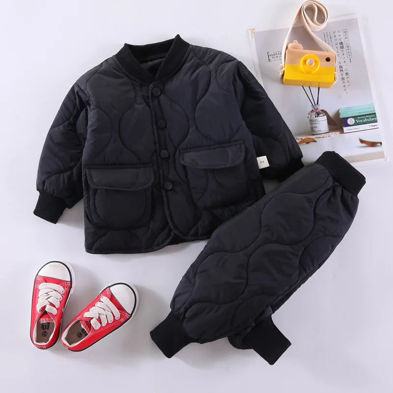 Baby Thick Warm Jacket Pants Winter Outfit