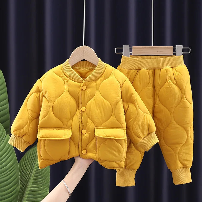 Baby Thick Warm Jacket Pants Winter Outfit