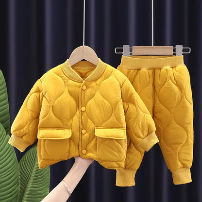 Baby Thick Warm Jacket Pants Winter Outfit