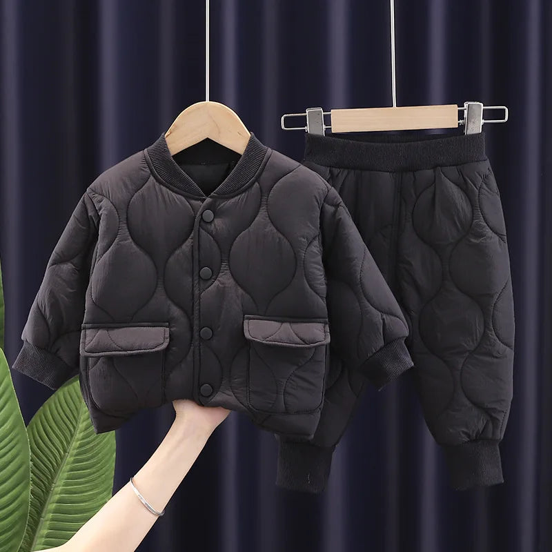Baby Thick Warm Jacket Pants Winter Outfit