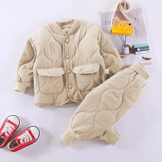 Baby Thick Warm Jacket Pants Winter Outfit