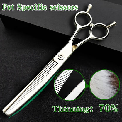 Bent Fishbone Double Tailed Dog Hair Cut Scissors