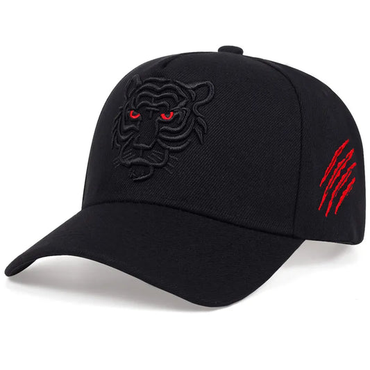 Black Tiger Embroidered Cap
