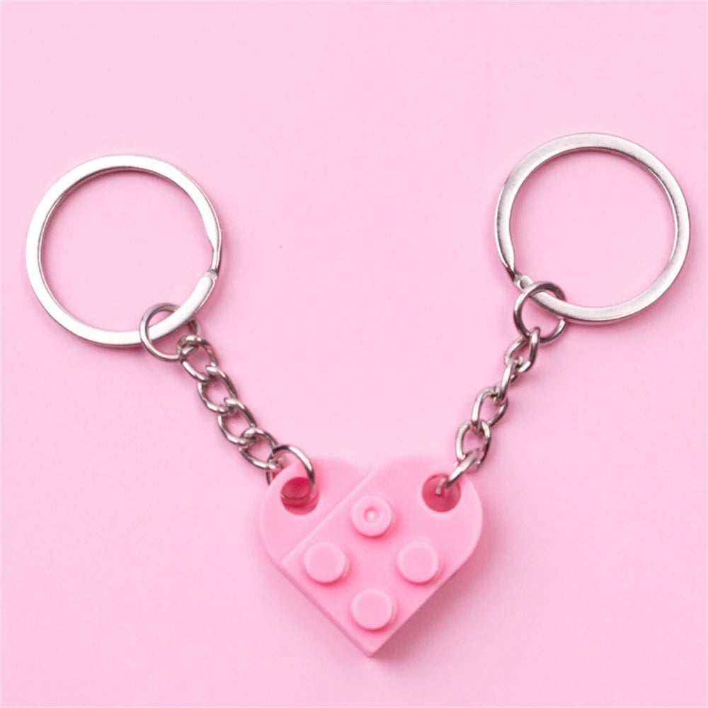 Building Block Matching Keychains For Couples