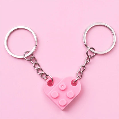 Building Block Matching Keychains For Couples