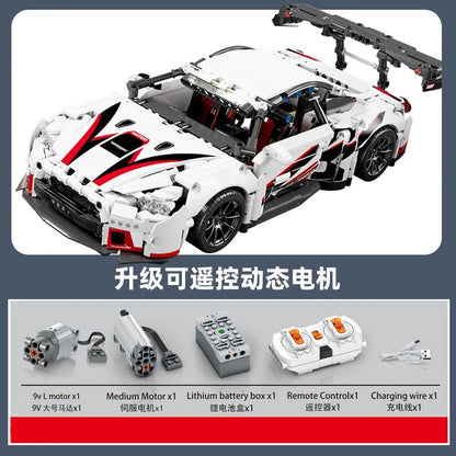 Building blocks compatible with concept White Sports car Toy