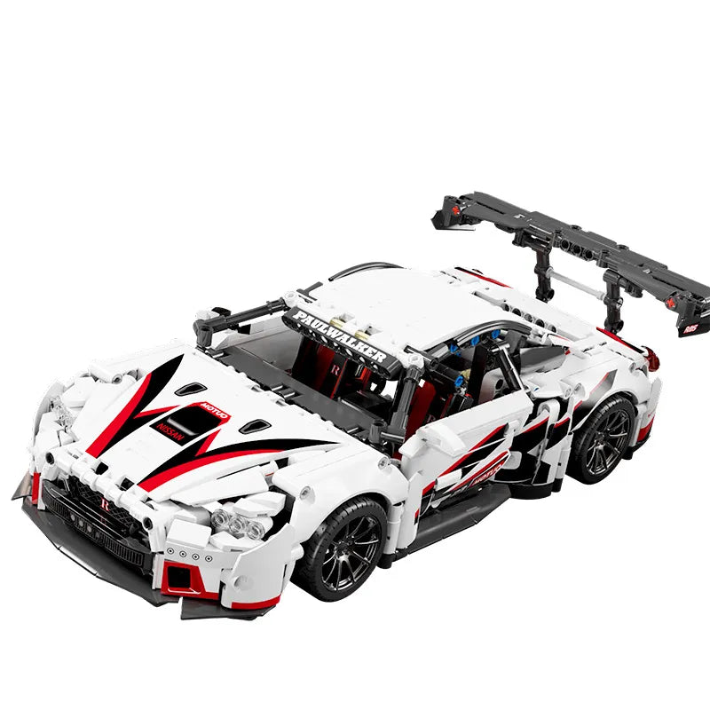 Building blocks compatible with concept White Sports car Toy