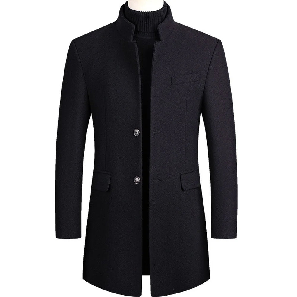 mens parka Stylish Slim Fit Woolen Cardigan Jacket for Men
