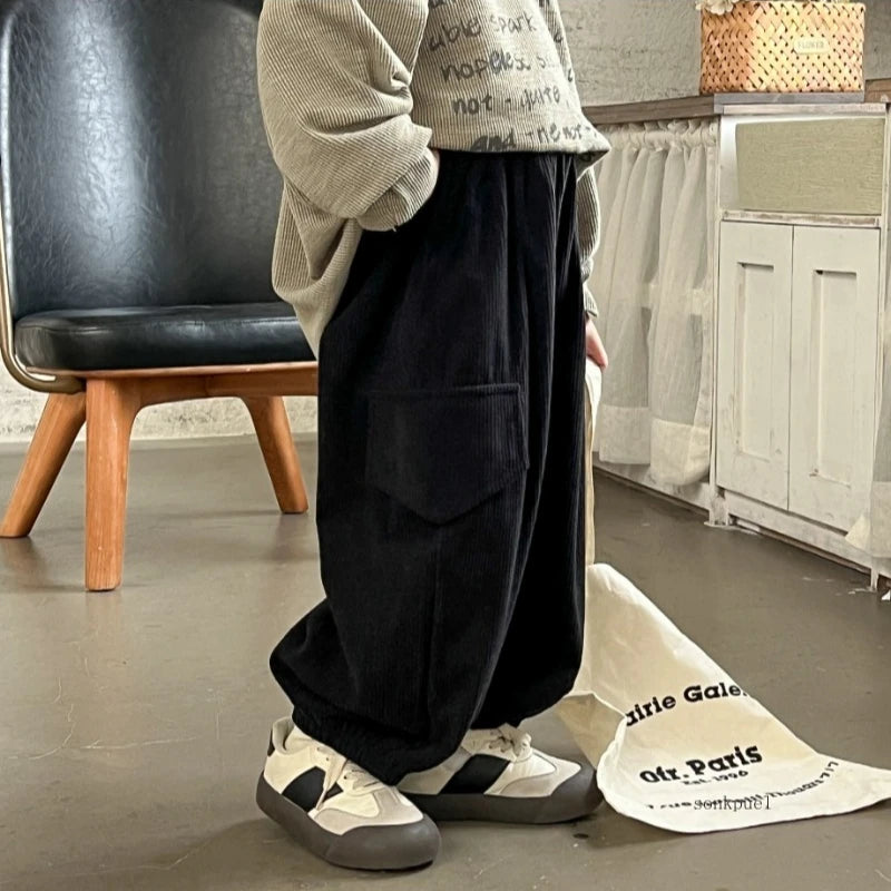 New Cargo Pants for 2-6 Years Old Solid Boys Casual Sport Pants Enfant Garcon Kids Children Trousers 2-8Years Clothes