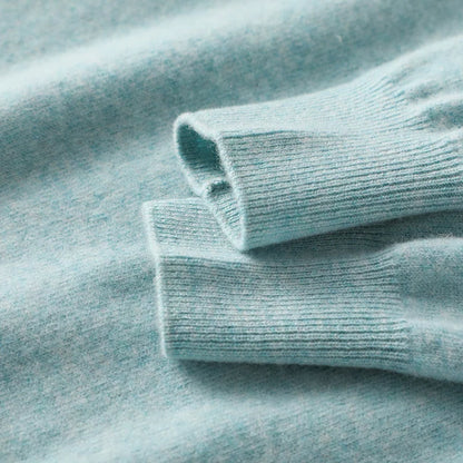 Cashmere Sweater Women's Crew Neck Pullover Women's Short Undercoat