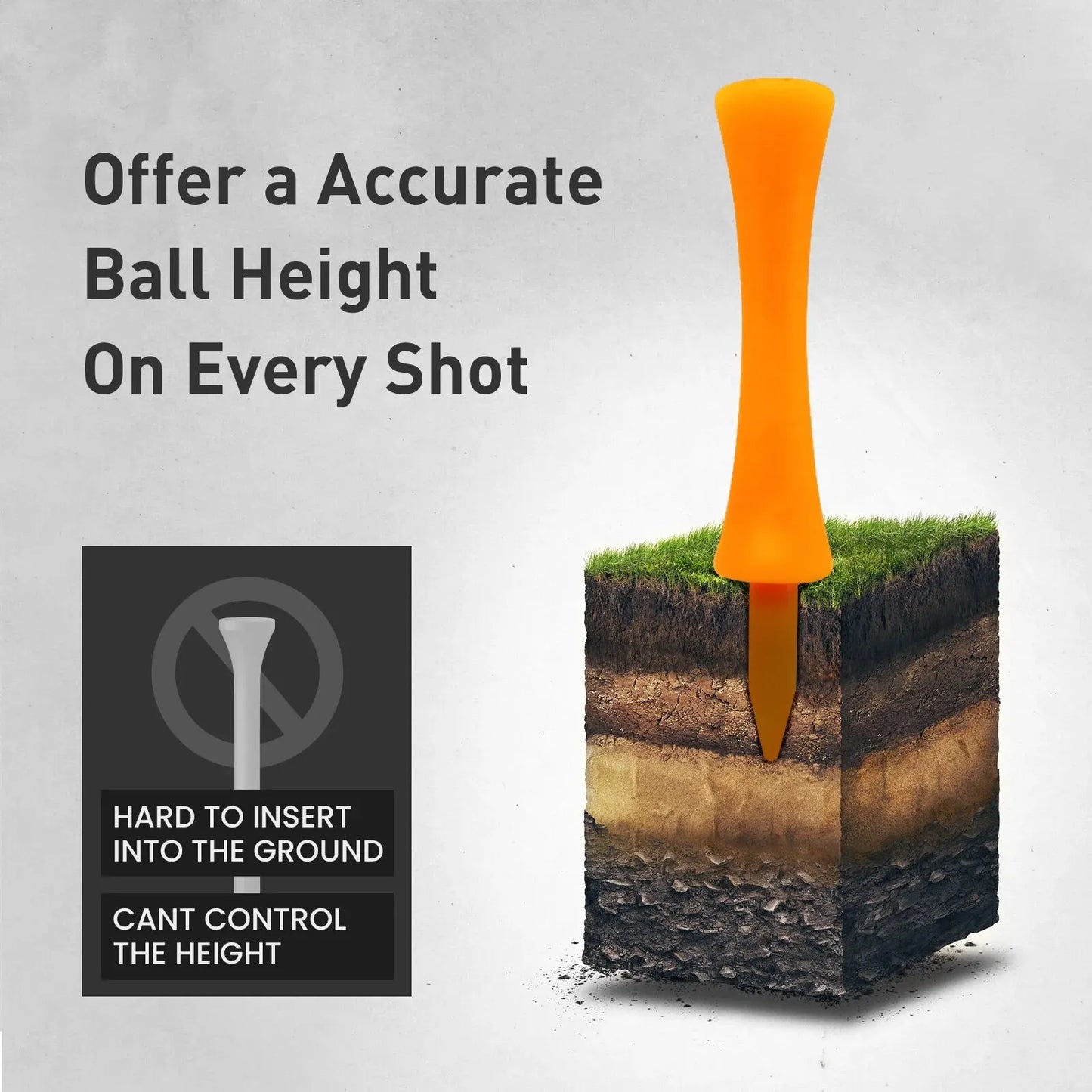 Castle Orange Professional Golf Tees
