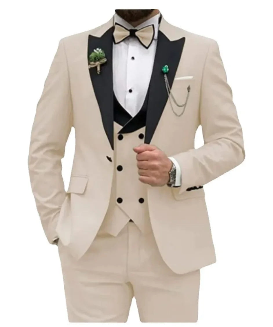 Casual Three-Piece Business Suit for Men

