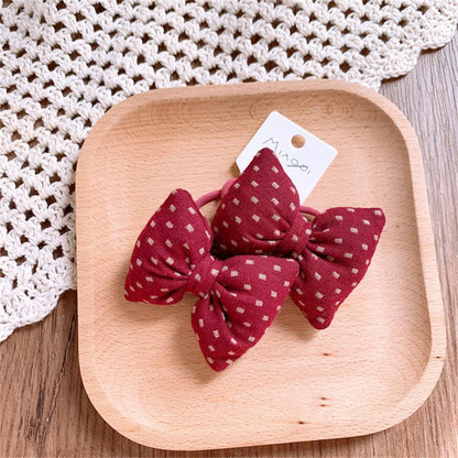 Childern Bow Hair Rope Ring Elastic Rubber Band Headwear