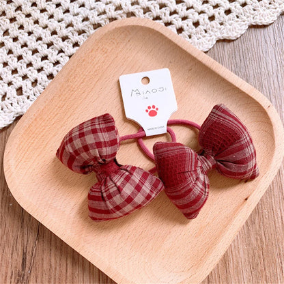 Childern Bow Hair Rope Ring Elastic Rubber Band Headwear