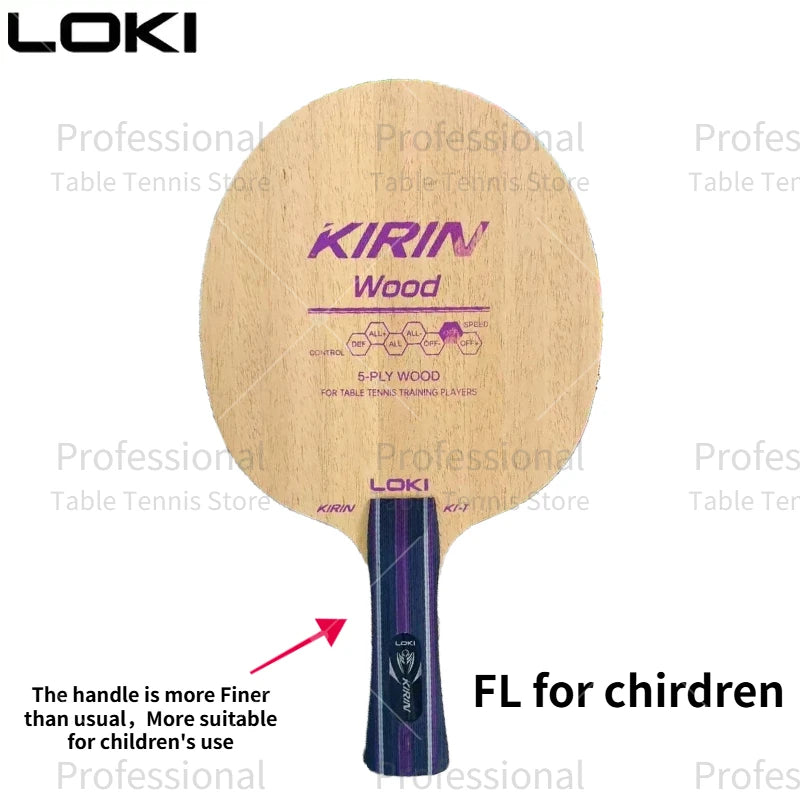 Childrens Ping Pong Pure Wooden Tennis Racquet