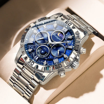 Luxury Stainless Steel Chronograph Sports Watch