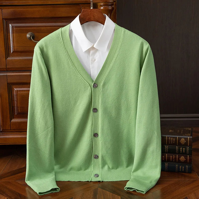 BROWON Classic V-Neck Cardigan
