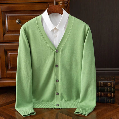 BROWON Classic V-Neck Cardigan
