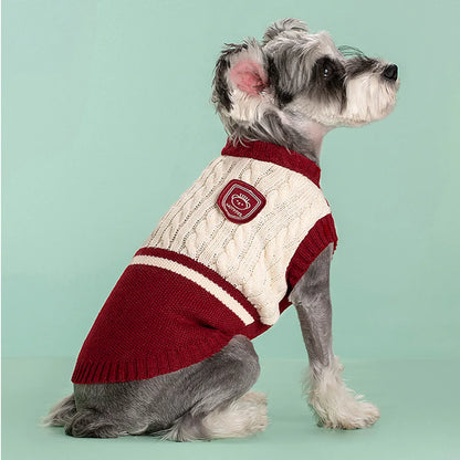 Classical Warm Cute Pug Holiday Dog Sweater