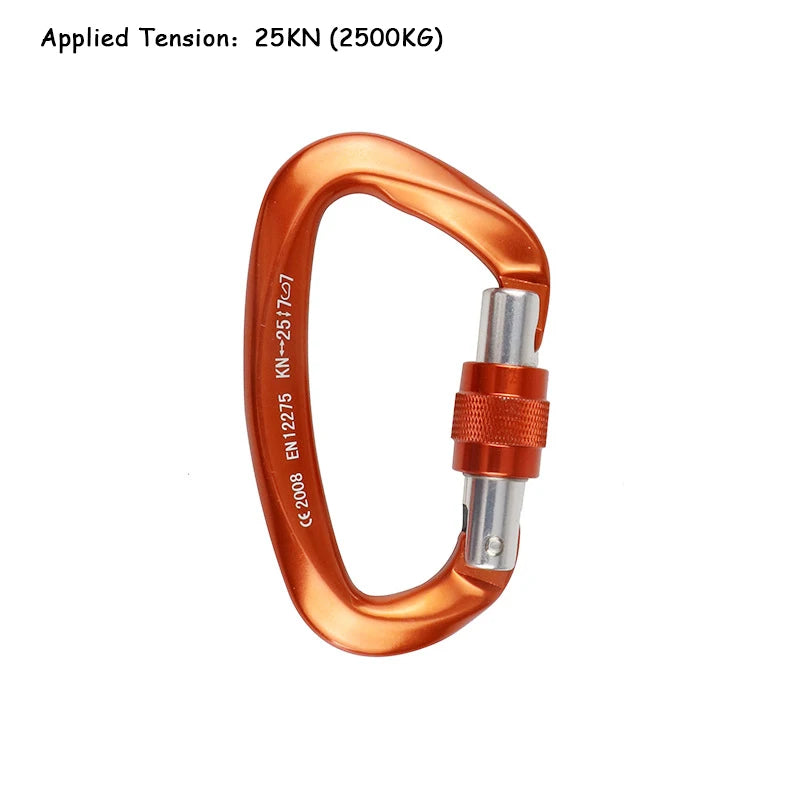 25KN Professional Climbing Carabiner D Shape Safety Lock
