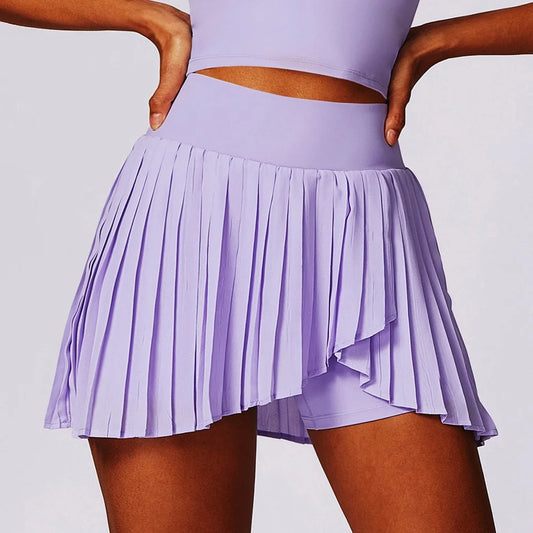 Cloud Hide High-Waist Pleated Sports Skort
