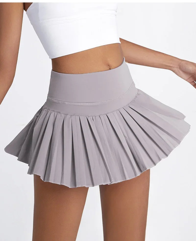 Cloud Rise High-Waist Pleated Tennis Skort
