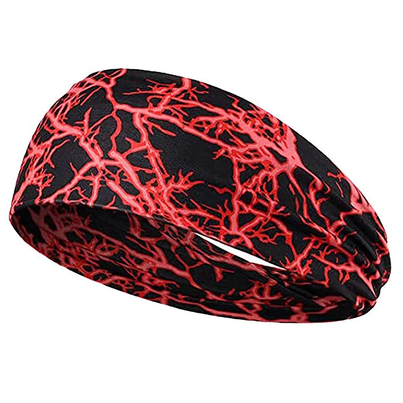 Color Print Elastic Men's Tennis Headband