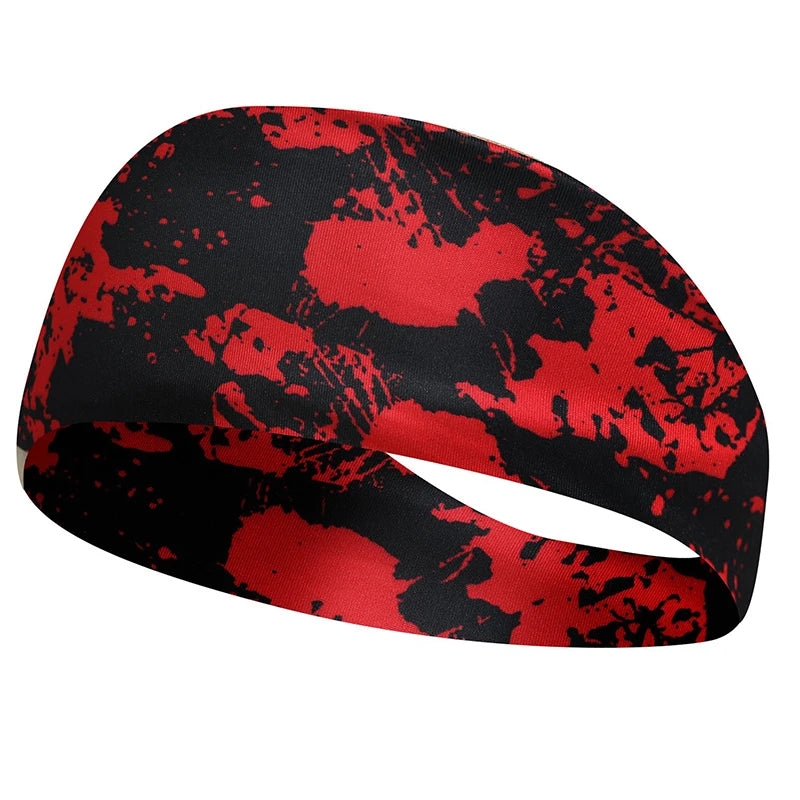 Color Print Elastic Men's Tennis Headband