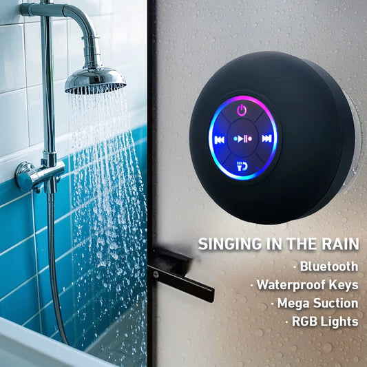Colorful LED Lights Waterproof Bluetooth Shower Speaker